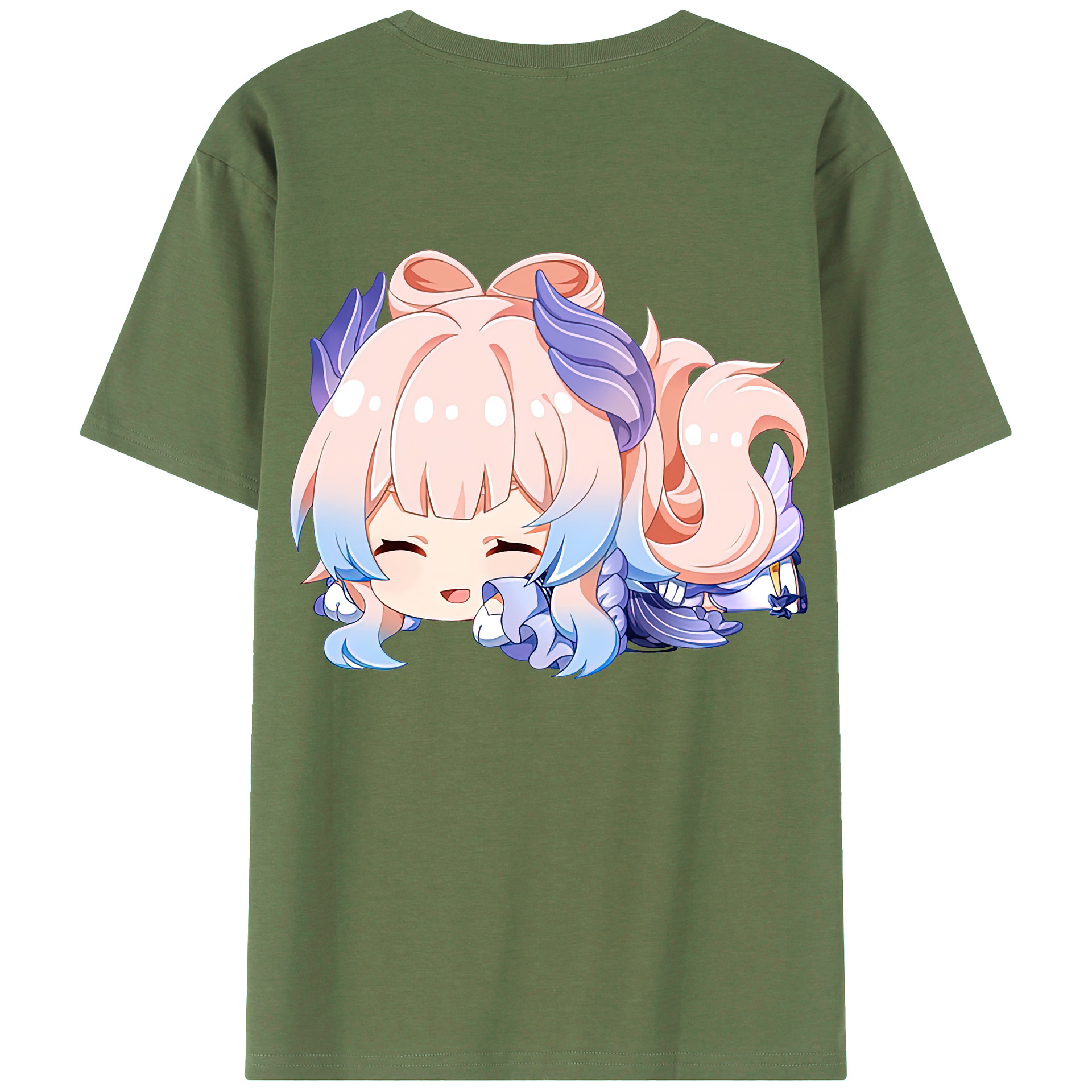 げんし神 珊瑚宮心海 サンゴノミヤ・ココミ genshin Sangonomiya Kokomi 綿100％ メンズ半袖Tシャツ（バックプリント） 通気性